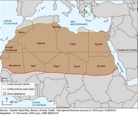 carte de l'afrique sahara